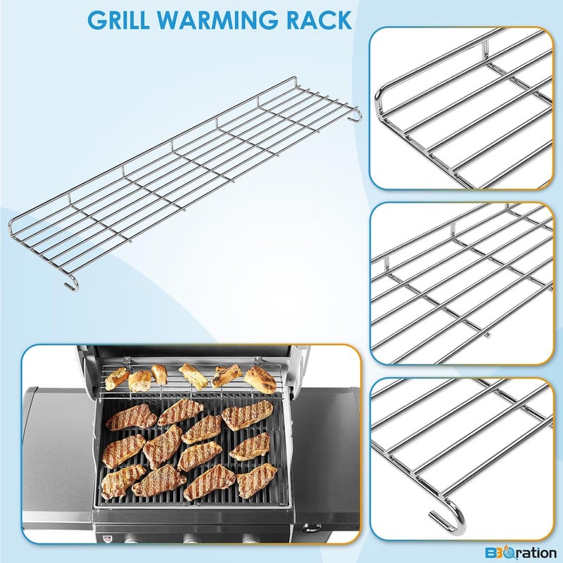 BBQration 66044 Warming Rack for Weber Genesis II 300 Grill Parts Genesis ii E-310 ii E-315 ii E-330, Grill Warming Rack for Weber Genesis 2 Grill Parts Warming Rack for Weber 66044 - Image 4